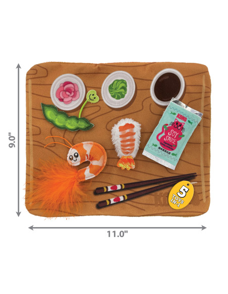 Brinquedo Kong Pull a Partz SUSHI com catnip (CPP9E)