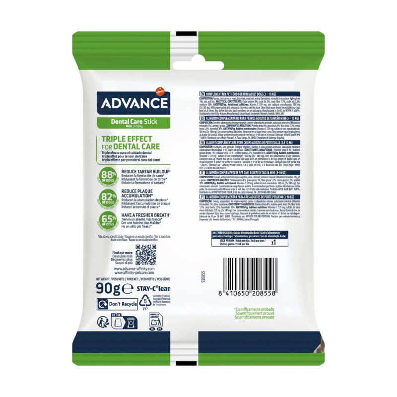 Advance Snacks Dental Care Stick Mini Dogs 90Gr