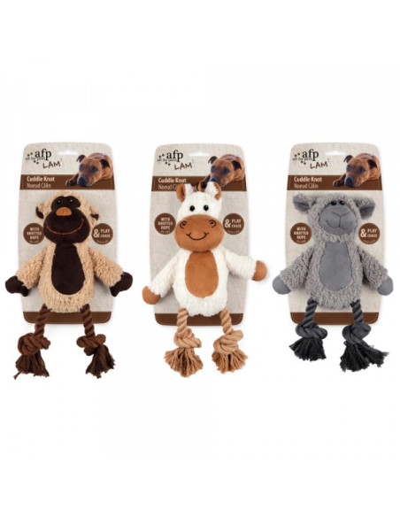 Brinquedo AFP Peluche p/ Cão c/ Corda Dental Ovelha (31 cm)