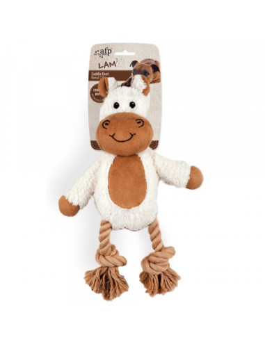 Brinquedo AFP Peluche p/ Cão c/ Corda Dental Ovelha (31 cm)