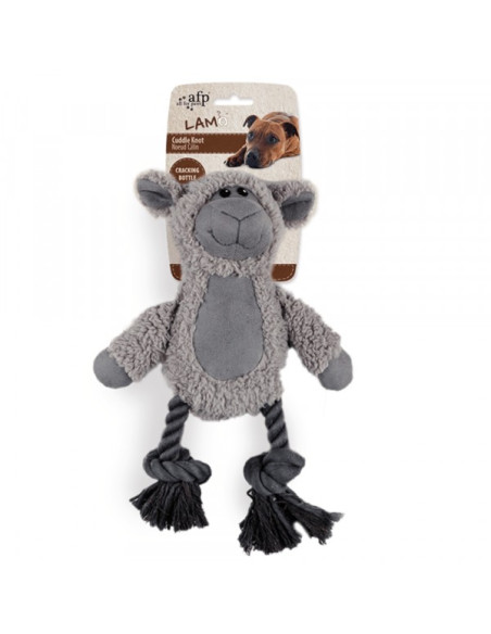 Brinquedo AFP Peluche p/ Cão c/ Corda Dental Ovelha (31 cm)
