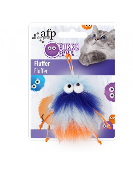 Brinquedo AFP Gato Furry Ball Laranja com catnip
