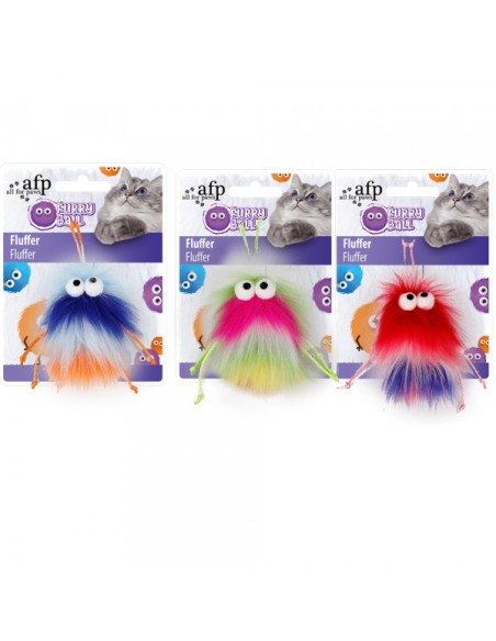 Brinquedo AFP Gato Furry Ball Laranja com catnip