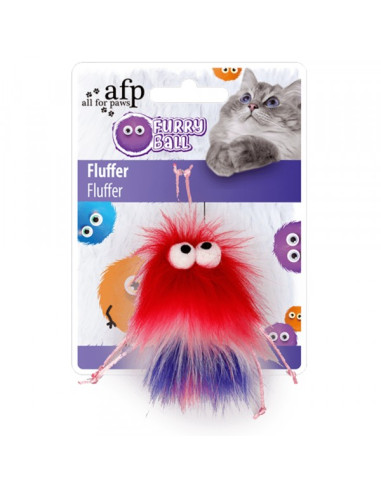 Brinquedo AFP Gato Furry Ball Vermelho com catnip