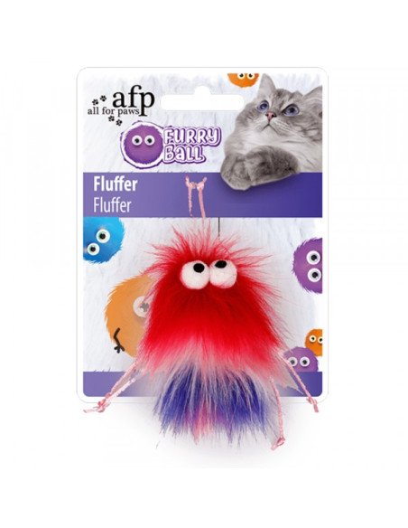 Brinquedo AFP Gato Furry Ball Vermelho com catnip