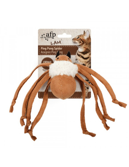 Brinquedo AFP Gato Ping Pong Spider com catnip