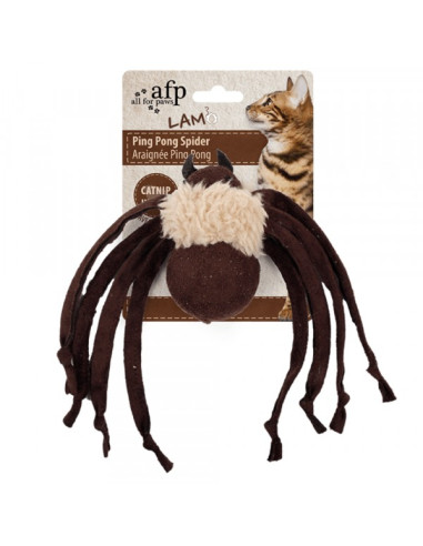 Brinquedo AFP Gato Ping Pong Spider com catnip