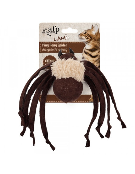 Brinquedo AFP Gato Ping Pong Spider com catnip