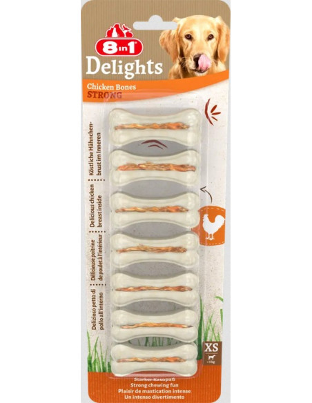 8in1 -  Delights Strong 140g (7ossos)