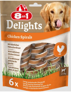 8in1 Snacks Cão Delights Chicken Spirals (6un)