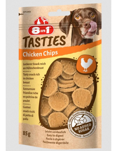 8in1 Snacks Cão Tasties Chicken Chips 85gr
