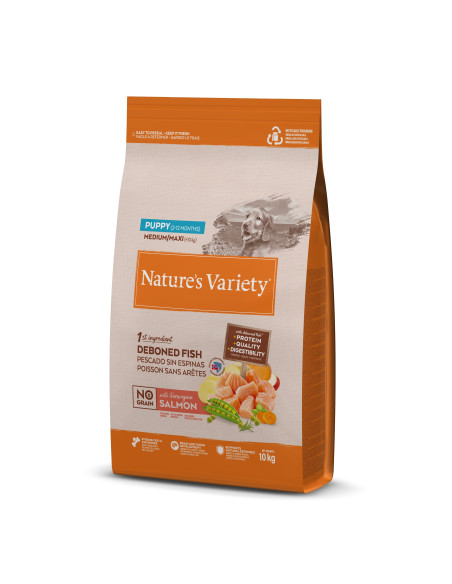 Nature's Variety Cão Sem Cereais Medium/Maxi Puppy Salmão da Noruega