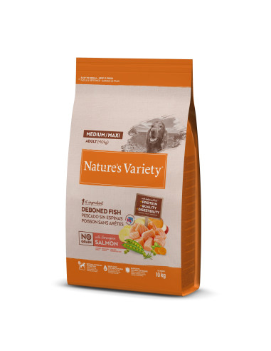 Nature's Variety Cão Sem Cereais Medium/Maxi Adulto Salmão da Noruega