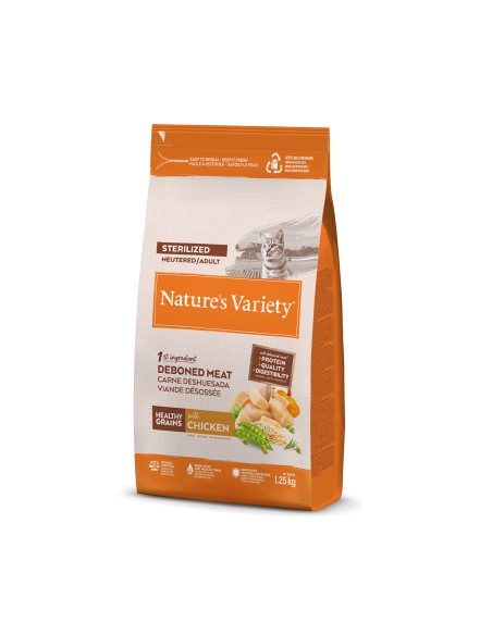 Nature's Variety Gato Cereais Saudáveis Adulto Esterilizado Frango
