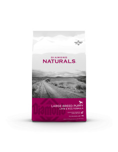 Diamond Naturals Cão Puppy Raças Grandes Borrego e arroz