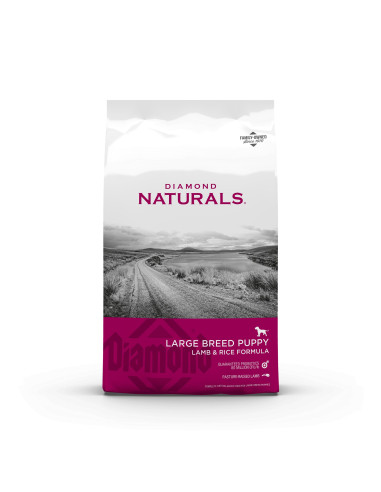 Diamond Naturals Cão Puppy Raças Grandes Borrego e arroz