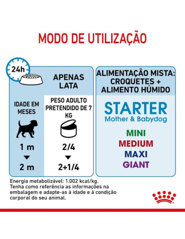 Royal Canin Cão Starter Mousse Húmidos Lata 12x195g