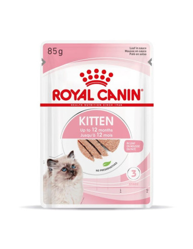 Royal Canin Gatinhos Loaf Húmidos Saquetas 85g x 12uni.
