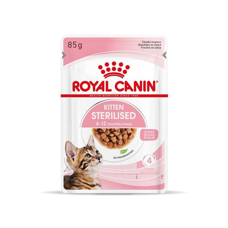Royal Canin Kitten Sterilised (Gravy), Gatinhos, Húmidos, Alimento