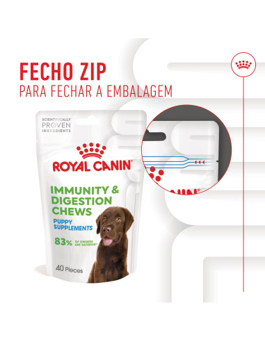 Royal Canin Cão Suplemento Immunity Digestion Puppy Chews 100gr