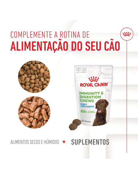 Royal Canin Cão Suplemento Immunity Digestion Puppy Chews 100gr