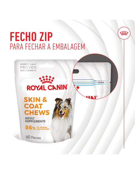Royal Canin Cão Suplemento Skin & Coat Chews 240gr
