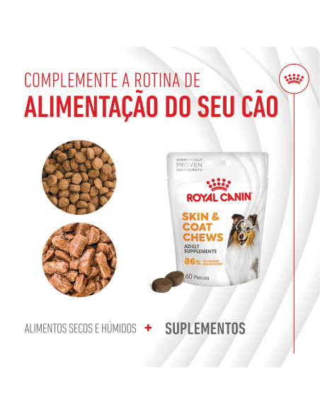 Royal Canin Cão Suplemento Skin & Coat Chews 240gr