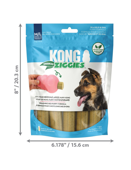 Kong Snacks Ziggies p/rechear Brinquedos PUPPY - M/L (XZ72E)