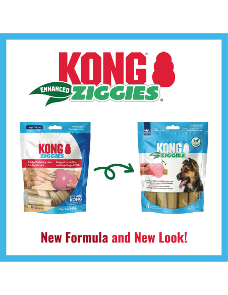 Kong Snacks Ziggies p/rechear Brinquedos PUPPY - M/L (XZ72E)