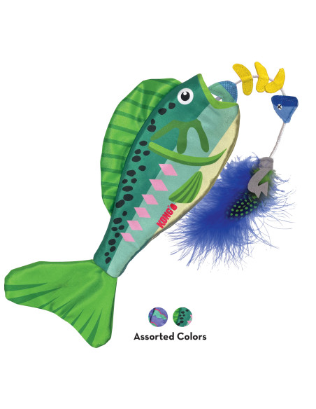 Brinquedo Kong Wrangler Angler com catnip - cor sortida (CA473E)