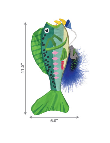 Brinquedo Kong Wrangler Angler com catnip - cor sortida (CA473E)