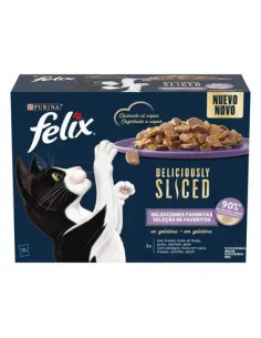 Purina Gatos Húmidos Felix Deliciously Sliced (Seleção Favoritos) 12x80gr.