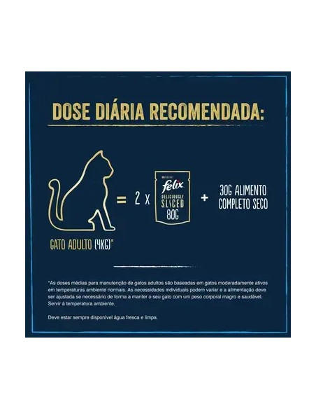 Purina Gatos Húmidos Felix Deliciously Sliced (Seleção Favoritos) 12x80gr.