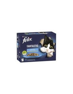 Purina Gatos Húmidos Felix Fantastic (Seleção de Peixes) 12x80gr.