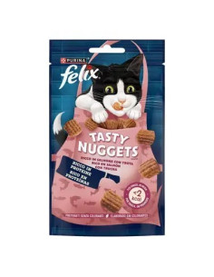Purina Felix Snacks Gato Tasty Nuggets salmão com truta 50gr