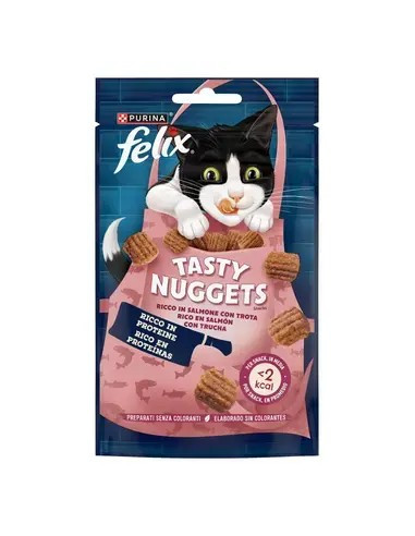 Purina Felix Snacks Gato Tasty Nuggets salmão com truta 50gr