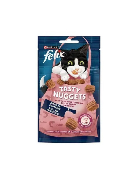 Purina Felix Snacks Gato Tasty Nuggets salmão com truta 50gr