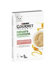 Purina Gourmet Nature´s Creations Snacks Puré com Salmao 5x10gr.