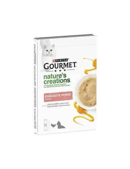 Purina Gourmet Nature´s Creations Snacks Puré com Salmao 5x10gr.