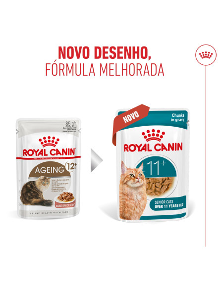 Royal Canin Ageing +11 (Gravy), Gatos, Húmidos, Sénior, Alimento