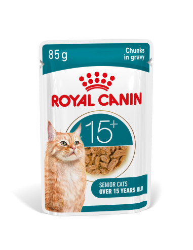 Royal Canin Ageing +15 (Gravy), Gatos, Húmidos, Sénior, Alimento