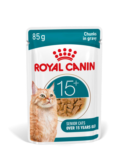 Royal Canin Ageing +15 (Gravy), Gatos, Húmidos, Sénior, Alimento
