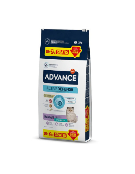 Advance Gato Esterilizado Hairball Perú e Cevada 10kg + 2kg OFERTA