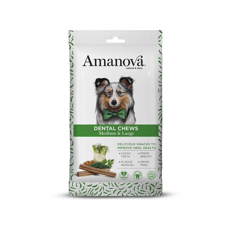 Amanova Snacks Cão Dental Chews Medium/Large 180gr (7sticks)