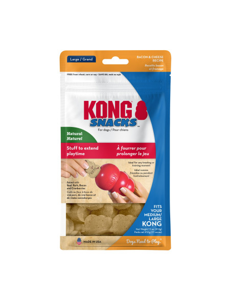 Kong Snacks/Bolachas p/rechear Brinquedos - Bacon e Queijo - Large  (XO1E)