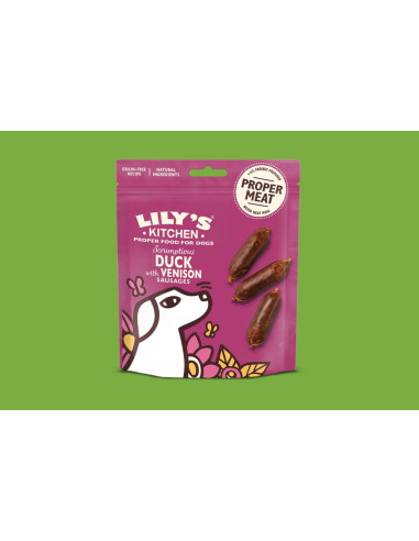 Lily's Kitchen Cão Snacks Scrumptions Salsichas de Pato com Veado 70gr