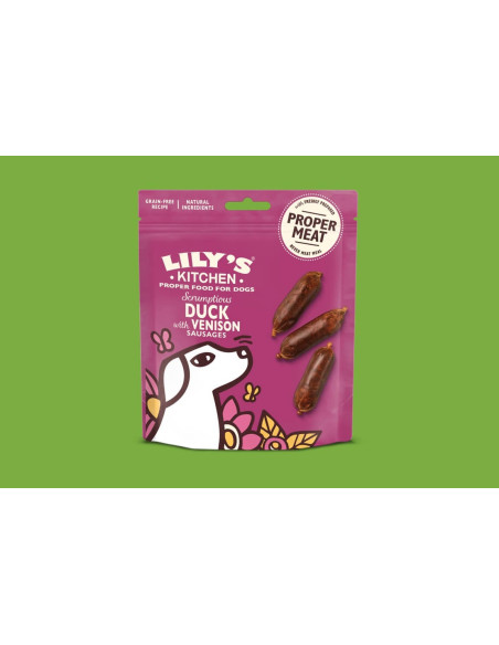 Lily's Kitchen Cão Snacks Scrumptions Salsichas de Pato com Veado 70gr