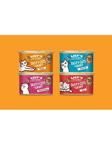 Lily's Kitchen Gato Húmidos Tasty Cuts in Gravy 8x85gr