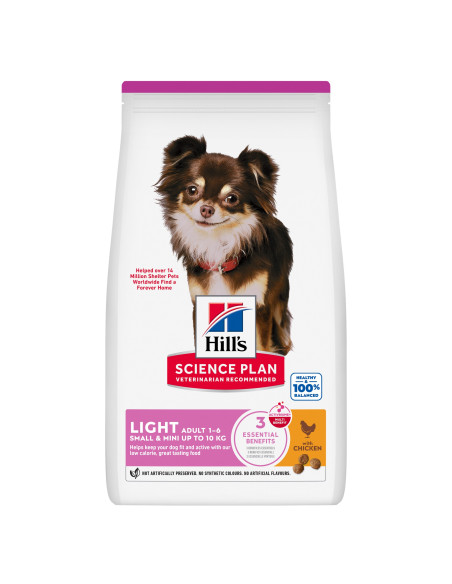 Hill's Science Plan Cão Adulto Light Small e Mini Frango