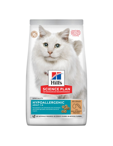Hill's Science Plan Gato Adult Hypoallergenic com Ovo e Inseto